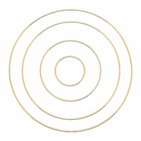 Cirkel. Mini, Guld. Stomme till sol eller drömfångare, 5cm.