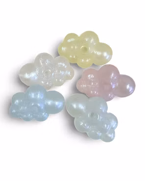 Självlysande moln, akryl, pastell, 24mm (10st)