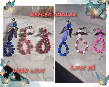 Blandade reflexpärlor, mirakelpärlor, 8mm (30st)