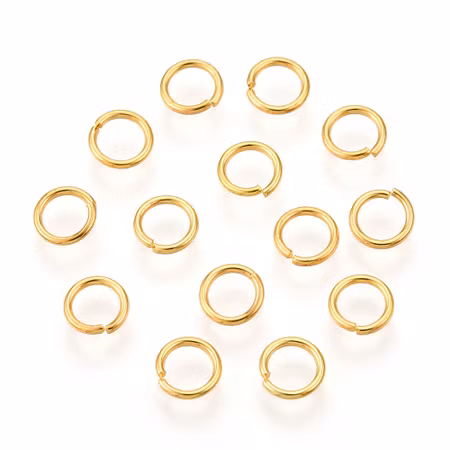 Storpack små bindringar, 5mm, järn, guld (1000st)