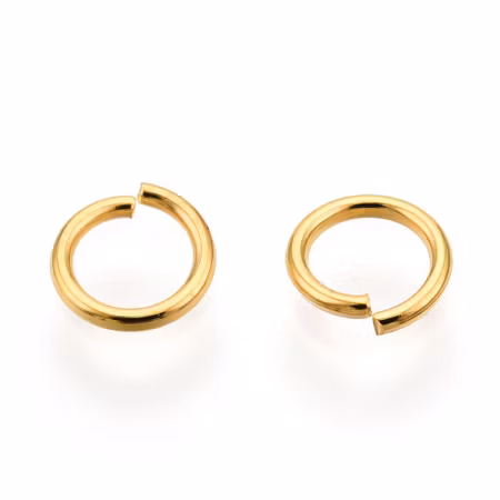 Storpack små bindringar, 5mm, järn, guld (1000st)