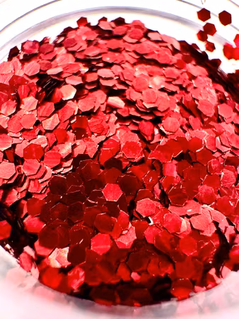 Burk med miljövänligt glitter, mörkröd, storkornigt (25ml)