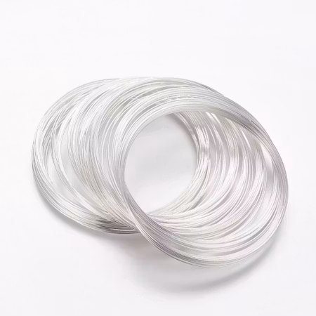 Memory Wire till solfångare, stål, platinum, 10 varv