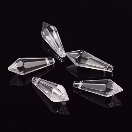 Prisma, slipat glas, berlock. 38x12mm (3st)