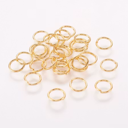 Storpack Bindringar av järn, 8x1 mm, guld (500st)