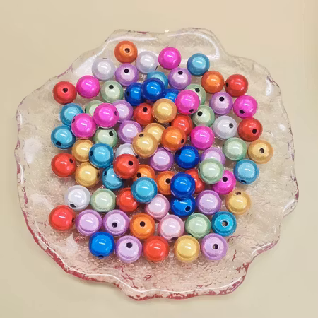 Reflexpärlor, mirakelpärlor av akryl, 8mm (30st)