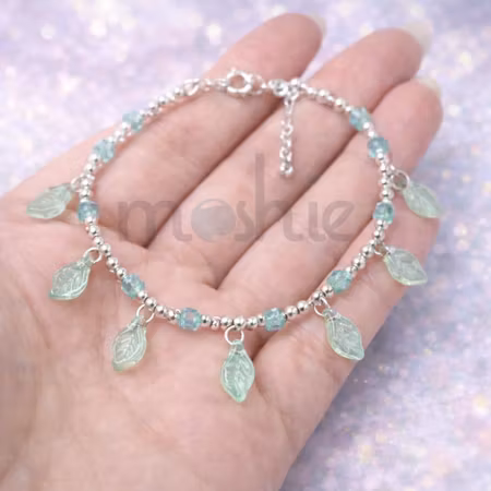 Löv av glas blossom petal 12x6,5mm 20st