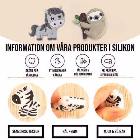 Runda silikonpärlor babyblå 15mm 10st