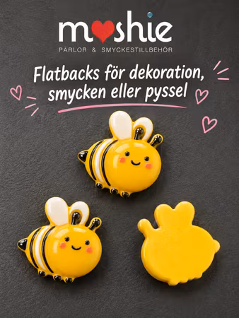 Flatbacks Bi 22mm för dekoration DIY smycken