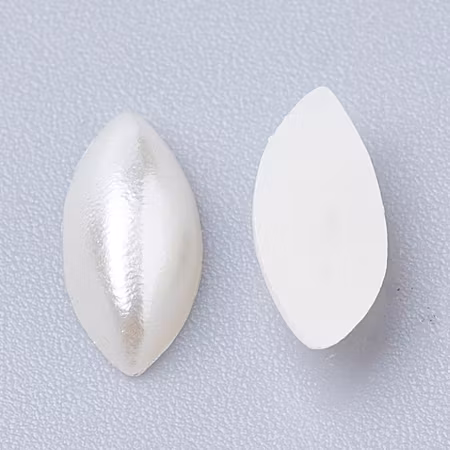 Cabochons ovala, 8mm, vita (100st)