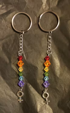 Kvinnosymbol, feminism, berlocker antik silver, 18mm (10st)