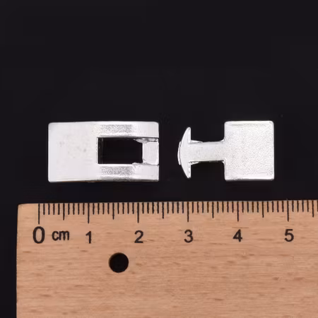 Knäpplås, 22+19mm, nickelfritt lås i silver (5st)