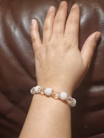 Bubbelpärlor, gradient mermaid, röd/vit, 12mm (10st)