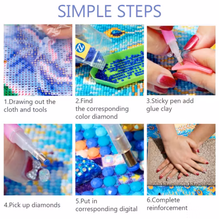 Diamond painting penna, 10cm (st)