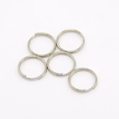 Stora bindringar, dubbelvarv, 10mm (50) platinum