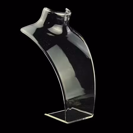 Halsbandsdisplay, byst, organic glass, 21cm (st)