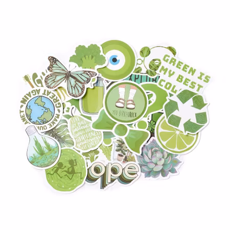 Gröna, Klistermärken av vinyl (10st)