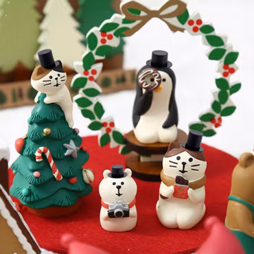 Top hat, miniatyrhattar av plast, set med 4 storlekar