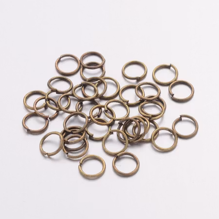Bindringar av järn, 6mm, antik brons (100st)