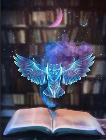 Diamond painting 30x40cm Magisk Uggla DIY fyrkantiga pärlor