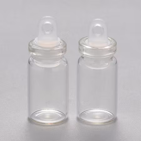 Önskeflaskor av glas, berlock glasflaska (10st)