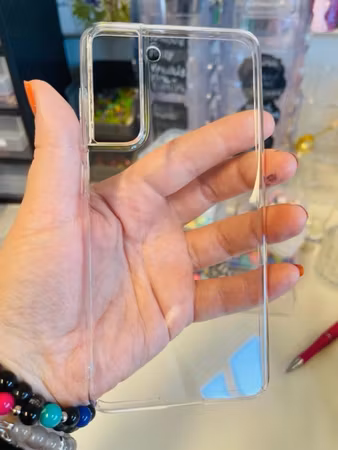 Samsung S21 FE, hårt transparent mobilskal