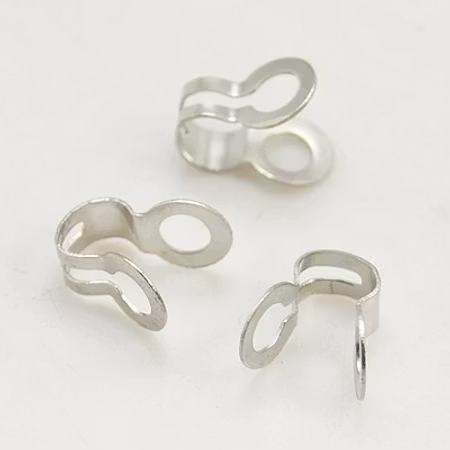 Avslut för kulkedja, mässing, platinum (10st)