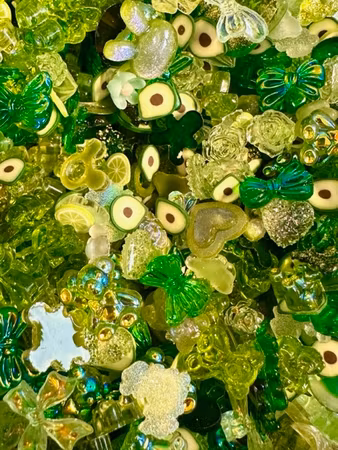 Grön mix, nail art, 6-12mm (5g)