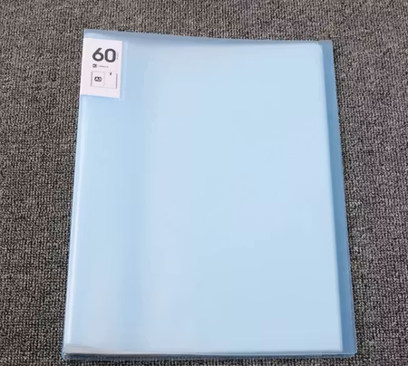 Mapp med plastfickor, blå, A3, 60 sidor (30x40cm)