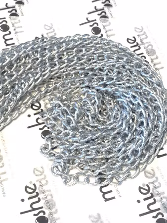 Tjock Twistkedja av aluminium i silver, 9x7mm (1 meter)