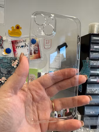 iPhone 14 PLUS, hårt transparent mobilskal