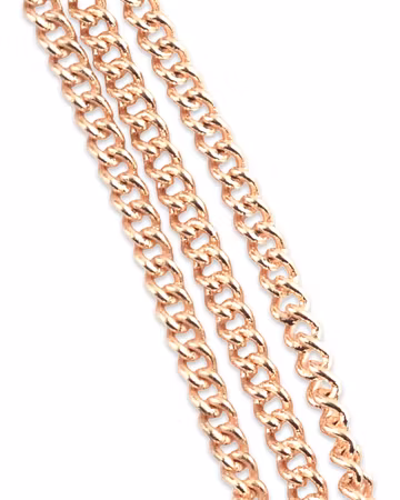 Twistkedja, 2,5x1,6mm, rosé, järn (pris per meter)