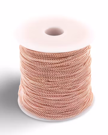 Twistkedja, 2,5x1,6mm, rosé, järn (pris per meter)
