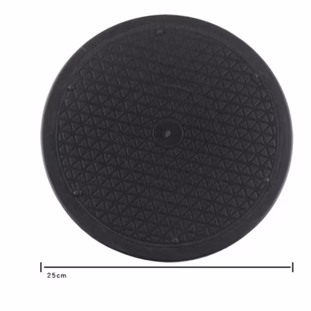 Svart stor Snurrplatta för design eller tårtor, 25cm