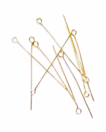 Extra långa öglepinnar, 7cm, guld (50st)