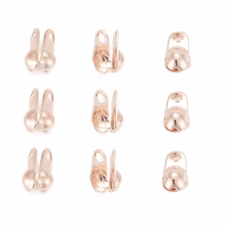 Knutgömma, roséguld, calotte, innermått 2,4mm (50st)
