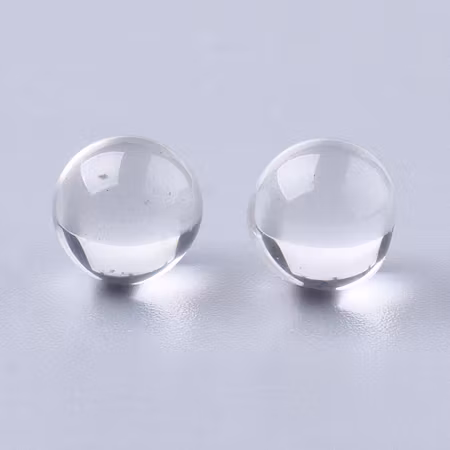 Bubblor, Pärlor utan hål, transparenta av resin, 5,5-6mm (100st)