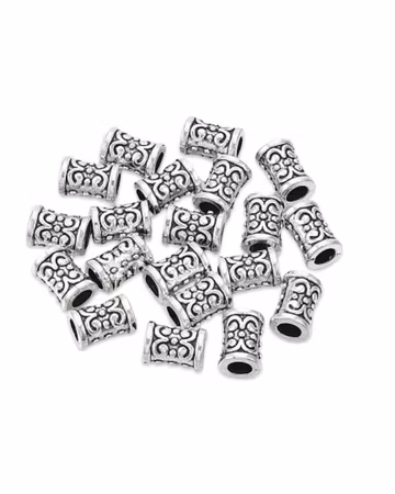 Kolumnpärla, antik silver, 10x7mm (20st)