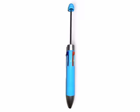 Pärla en penna, ljusblå, multistift 4 färger, 2mm