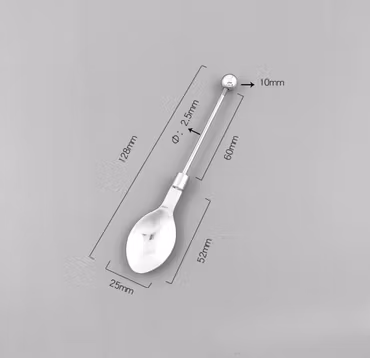Pärla en tesked, rostfritt stål, 12,8cm (st)