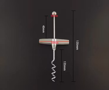 Pärla en korkskruv, rostfritt stål, 13.5cm (st)