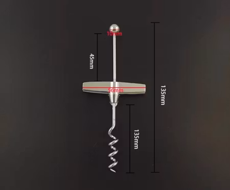 Pärla en korkskruv, rostfritt stål, 13.5cm (st)
