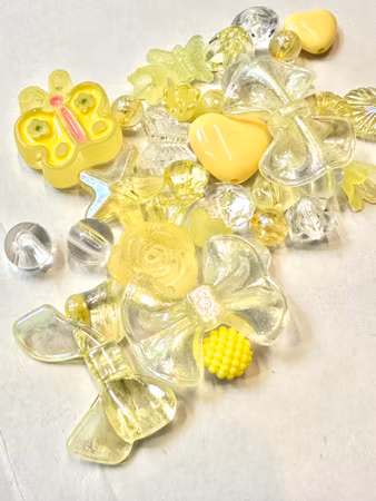 Gul & transparent lyxig akrylmix (25g)