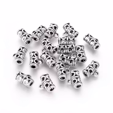 Berlockhållare, antik silver, filigran, 14x6,5mm (10st)