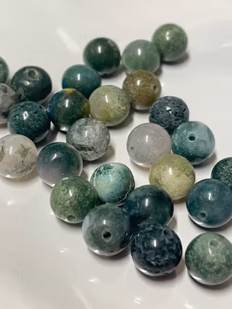 Naturlig agate, kristall, färgad, 8-8,5mm (ca 25st)