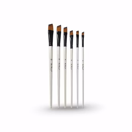 Penselset 6st, penslar av nylon, sneda