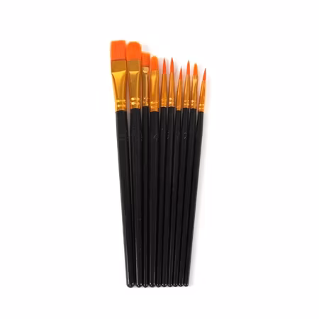 Penselset, 10st penslar av nylon, painting by number