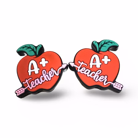 Teacher A+ äpple i silikon, tvättbar, fri från BPA, 30x28mm (st)