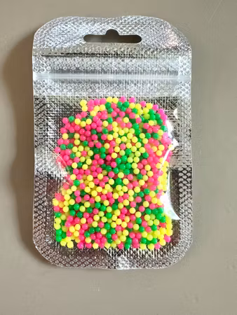 Pärlor utan hål, 2mm, neon, 5g, caviar beads (1000st)