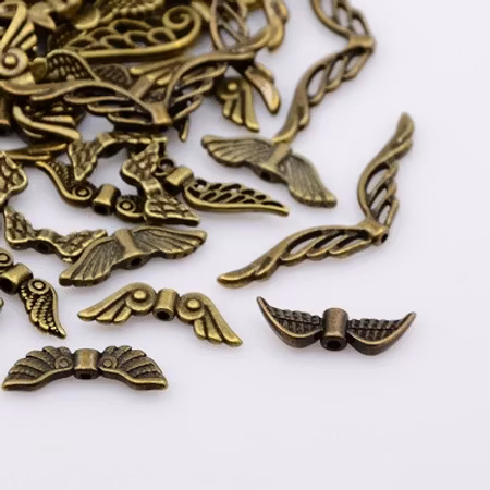 Änglavingar, mix, antik brons, 12-43mm (10st)
